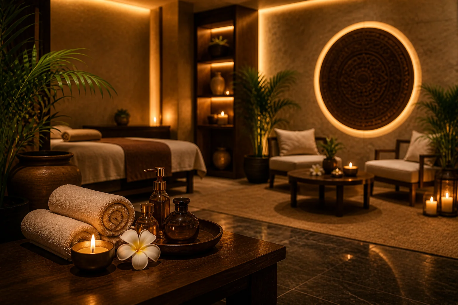 Clean home massage setup for Dubai clients
