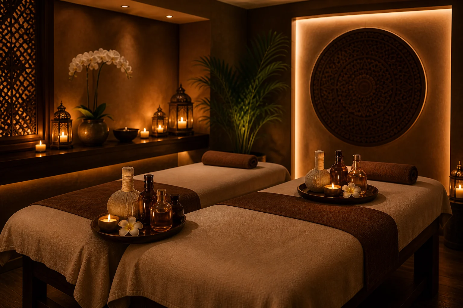 Dubai home massage service setting